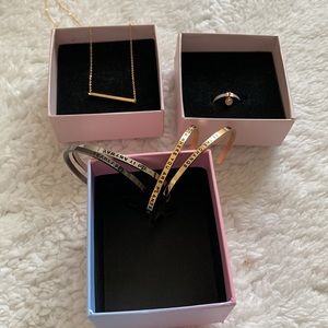 Playful jewelry bundle!Easy to style alone or layering .Shine your way!